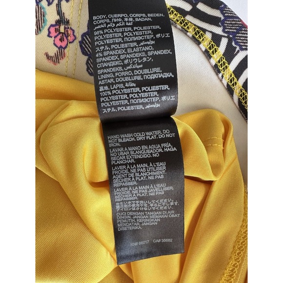 Bebe Yellow Paisley Skirt Womens Size S Stretch Pull On Vibrant Colorful Mini - Picture 6 of 8